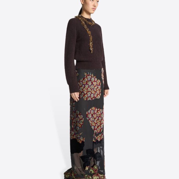 Dries Van Noten Layered viscose silk skirt, view 2