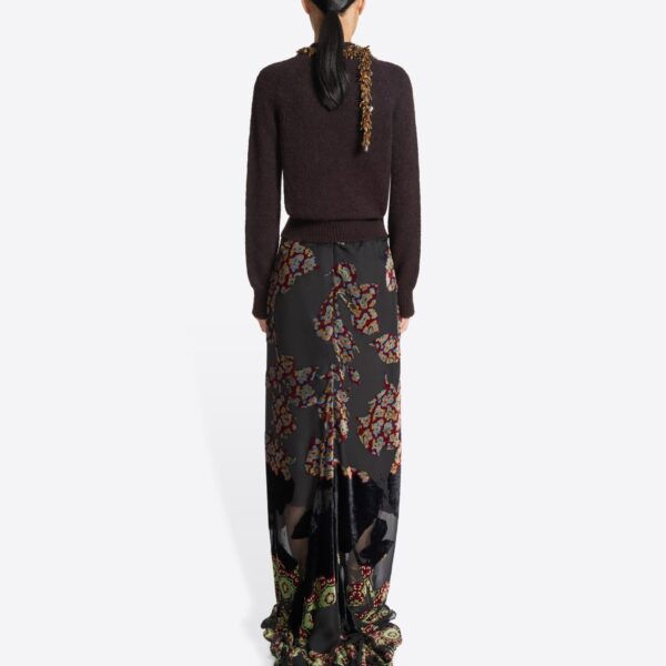 Dries Van Noten Layered viscose silk skirt, view 3