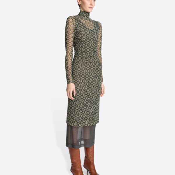 Dries Van Noten Printed mesh dress, view 2