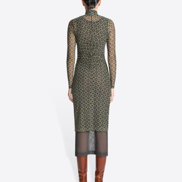 Dries Van Noten Printed mesh dress, view 3