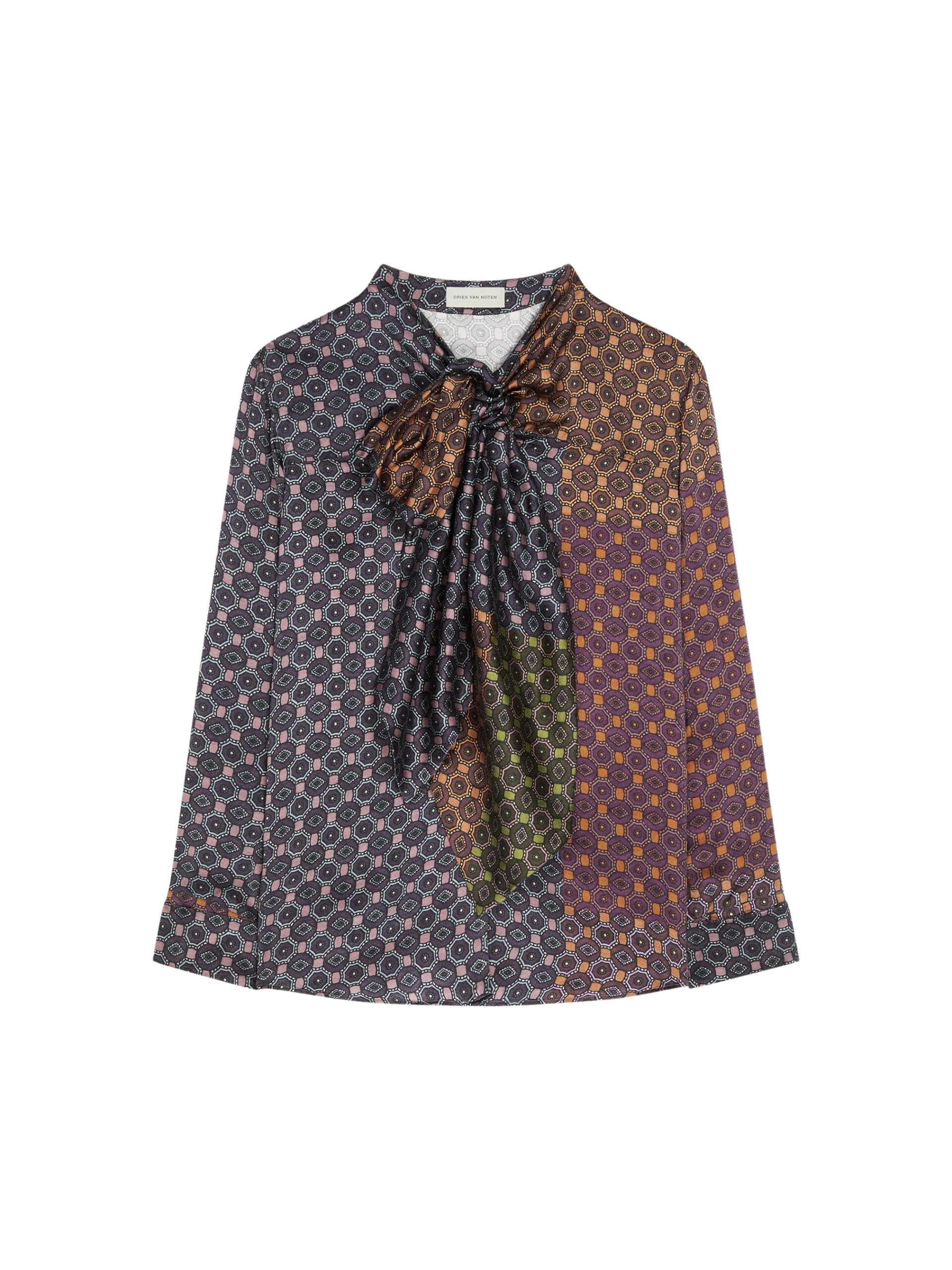 Dries Van Noten Silk pussy-bow shirt