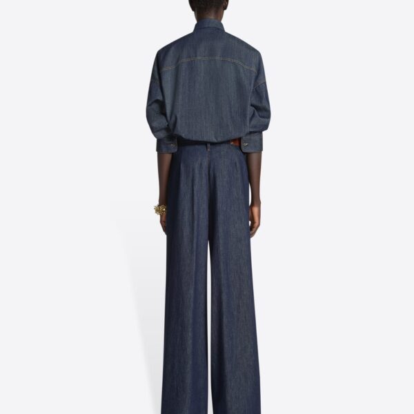 Dries Van Noten Wide pleated jeans, view 3