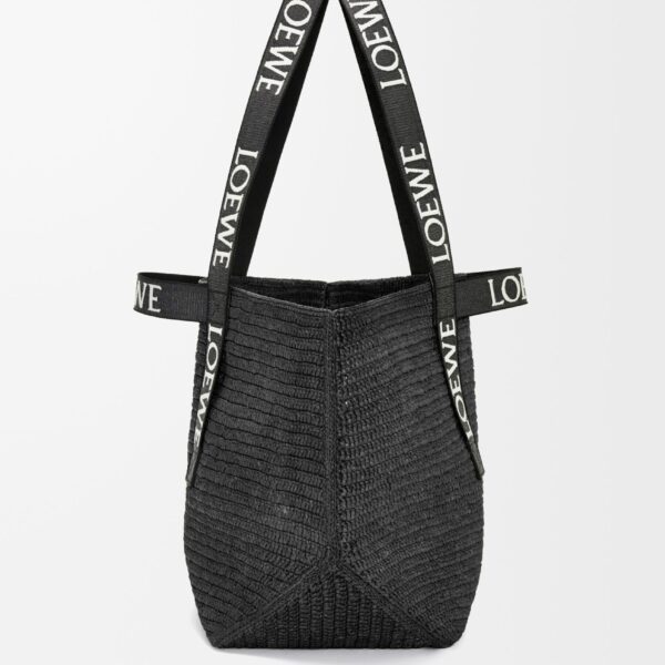 LOEWE Fold Shopper In Raffia, view 3