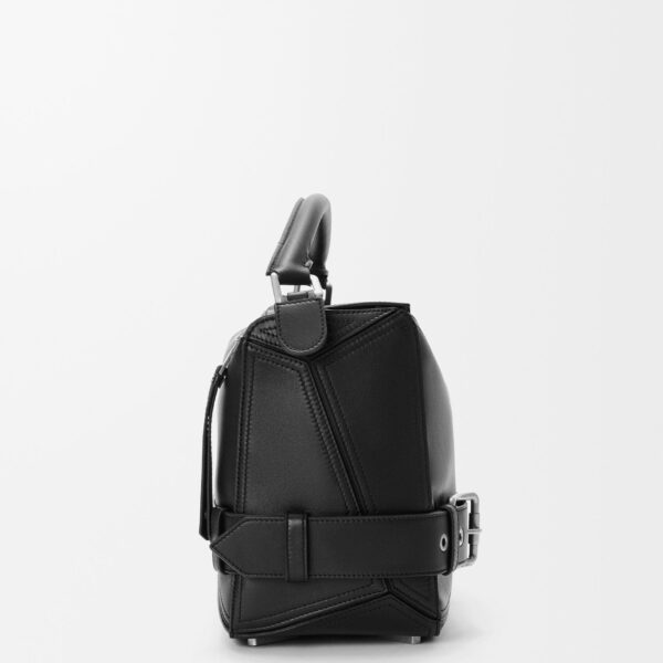 LOEWE Large Puzzle Biker Bag In Shiny Calfskin, view 4