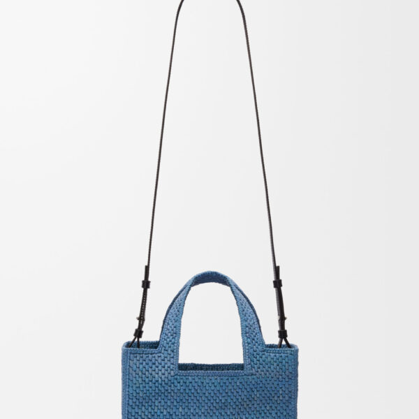 LOEWE Small Loewe Font Tote In Raffia, view 4