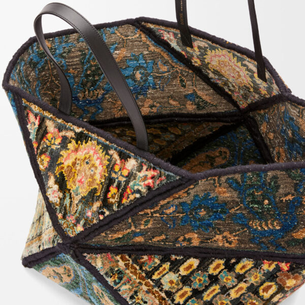 LOEWE Xxl Carpet Puzzle Fold Tote In Silk And Wool, view 4