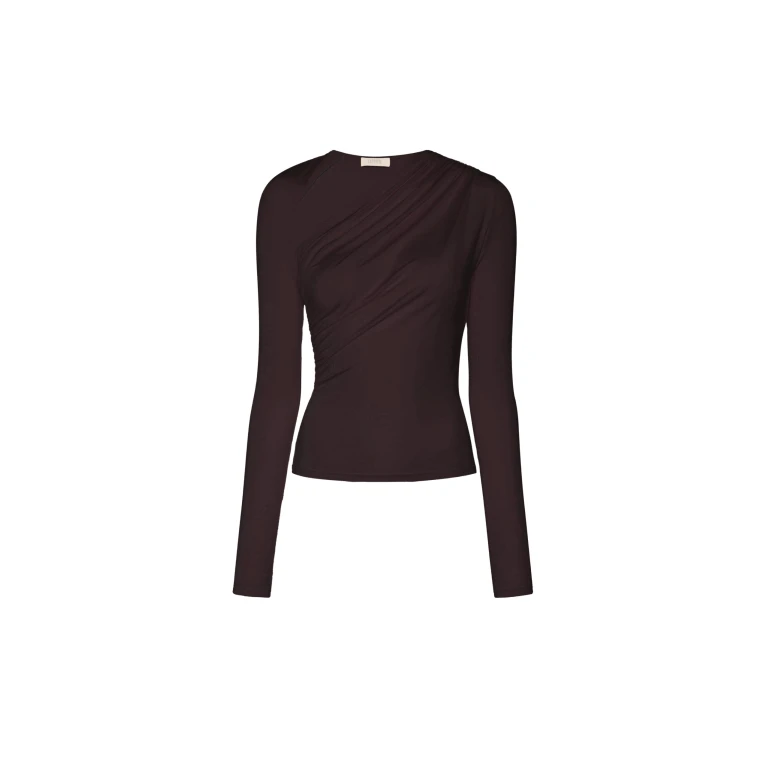 Lapointe Jersey Asymmetrical Ruched Top