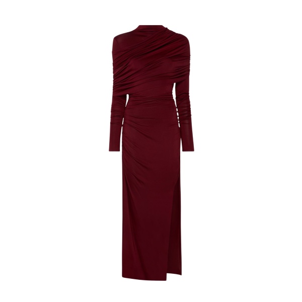 Lapointe Jersey Asymmetrical Shawl Draped Gown