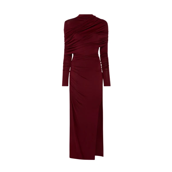Lapointe Jersey Asymmetrical Shawl Draped Gown
