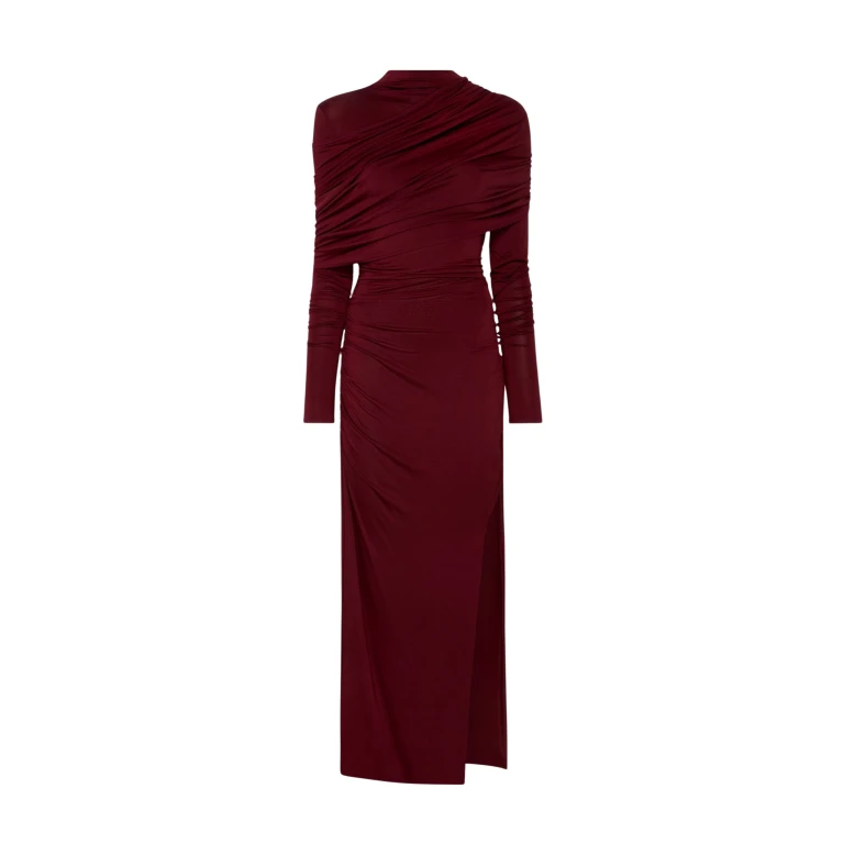 Lapointe Jersey Asymmetrical Shawl Draped Gown
