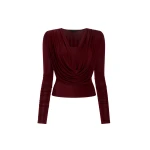 Lapointe Jersey Cowl Neck Bandeau Top
