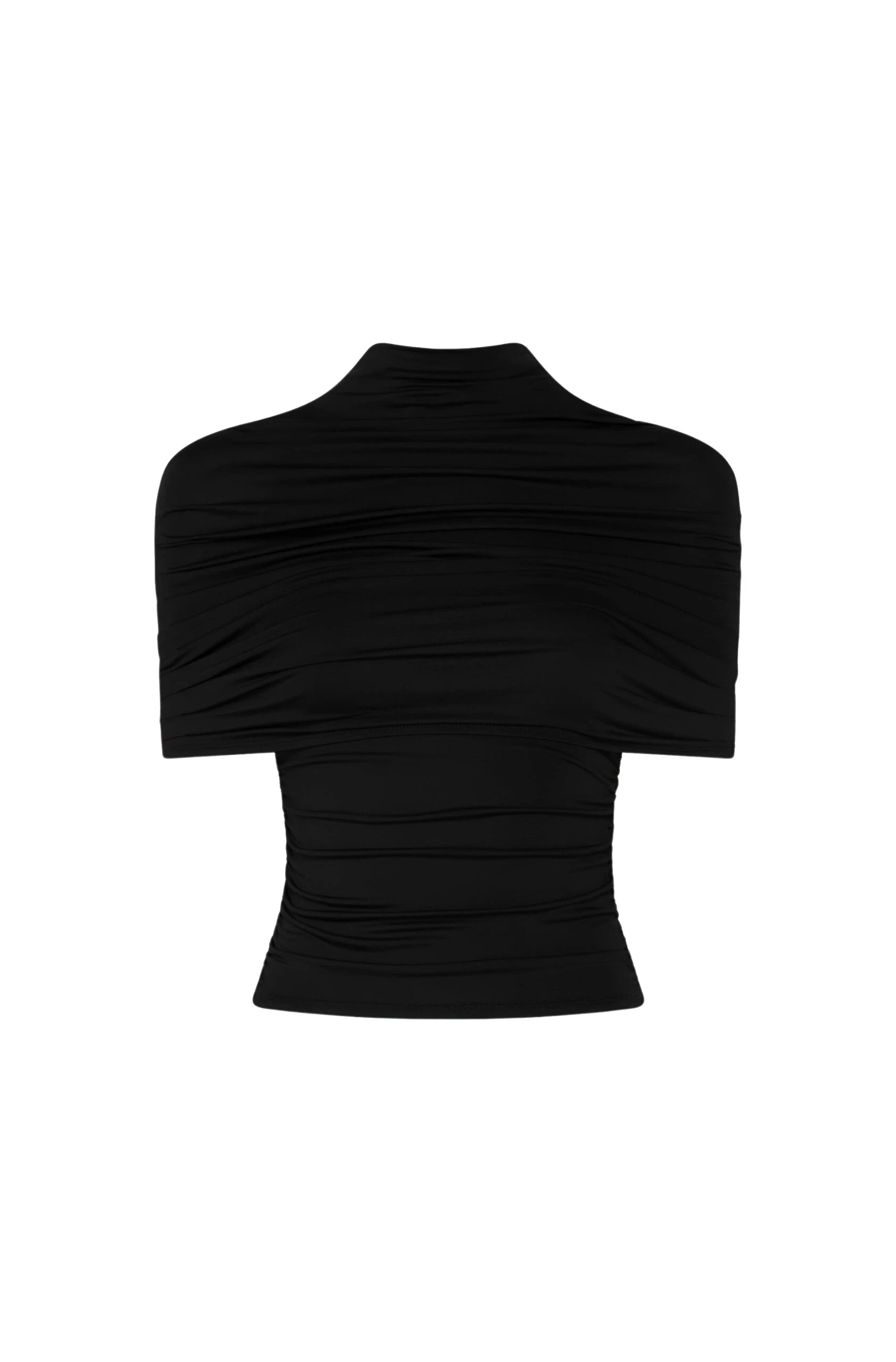 Lapointe-Jersey-Mock-Neck-Ruched-Top-scaled81748_nobg Lapointe Jersey Mock Neck Ruched Top