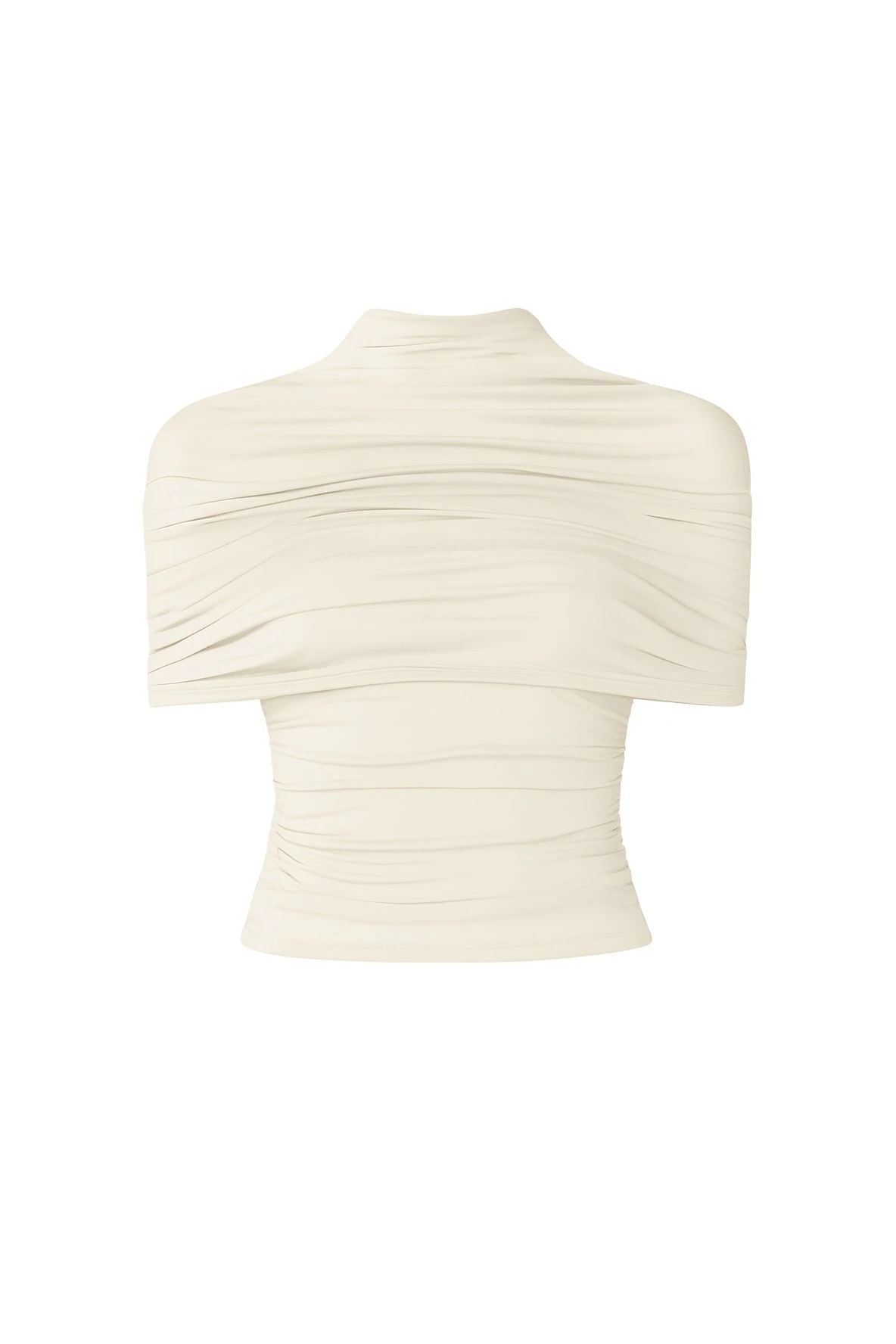 Lapointe-Jersey-Mock-Neck-Ruched-Top26343_nobg Lapointe Jersey Mock Neck Ruched Top