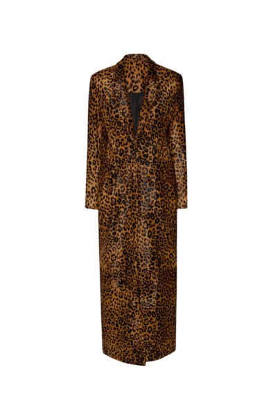 Lapointe Leopard Calf Hair Coat