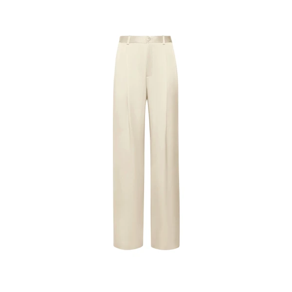 Lapointe Satin Relaxed Pleated Pant