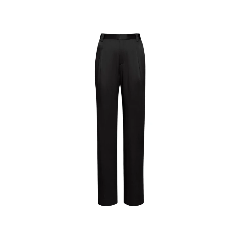 Lapointe Satin Relaxed Pleated Pant