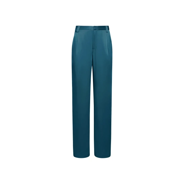 Lapointe Satin Relaxed Pleated Pant