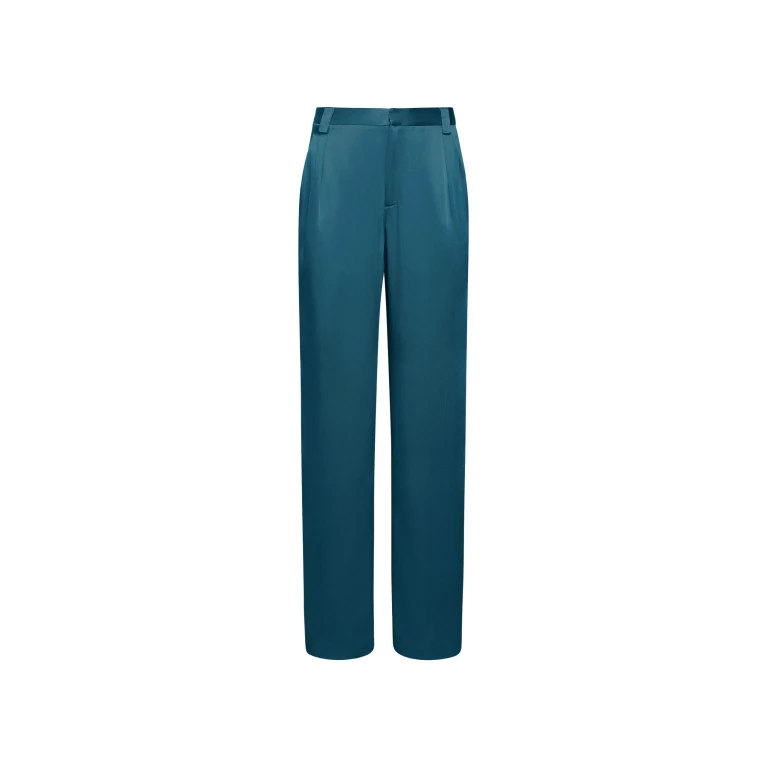 Lapointe Satin Relaxed Pleated Pant