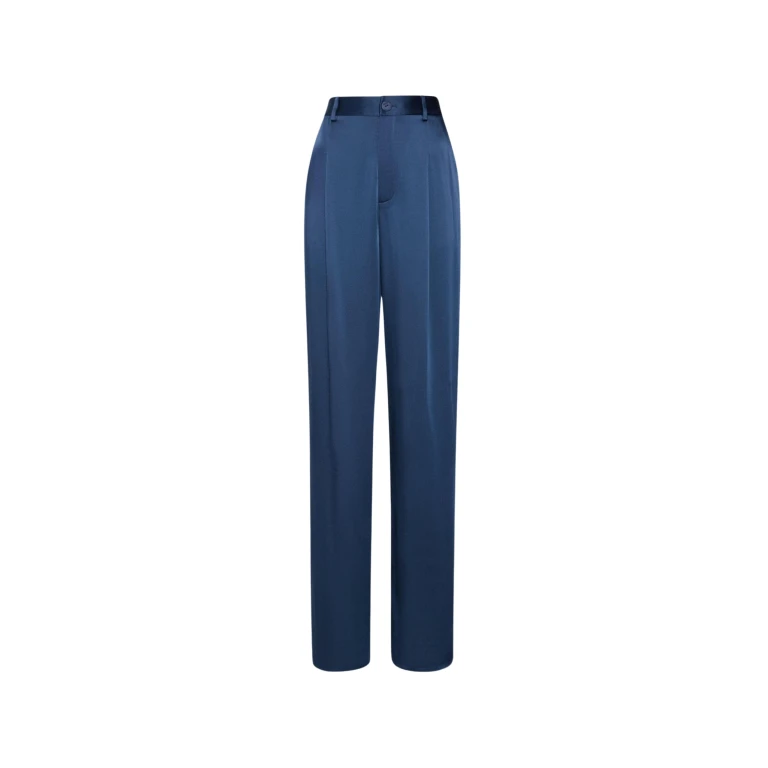 Lapointe Satin Relaxed Pleated Pant