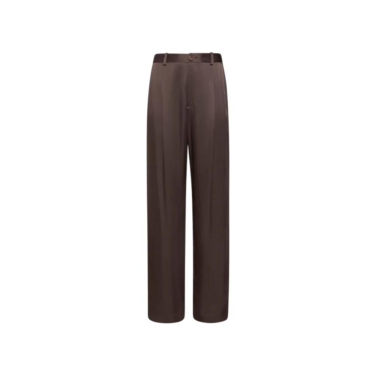 Lapointe Satin Relaxed Pleated Pant