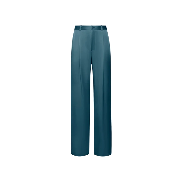 Lapointe Satin Relaxed Pleated Pant
