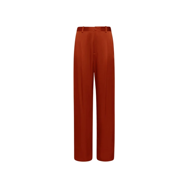 Lapointe Satin Relaxed Pleated Pant
