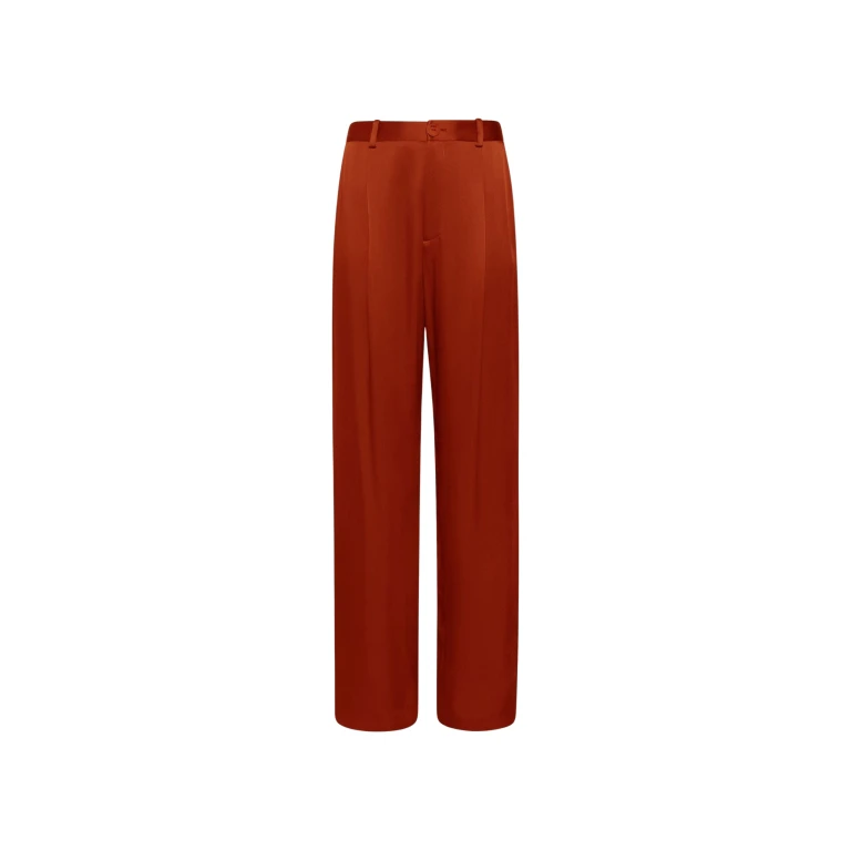 Lapointe Satin Relaxed Pleated Pant