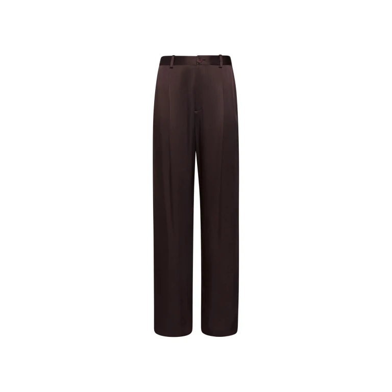 Lapointe Satin Relaxed Pleated Pant