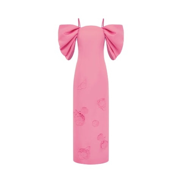 Leo Lin Pink Dresses Premium appliqué maxi dress