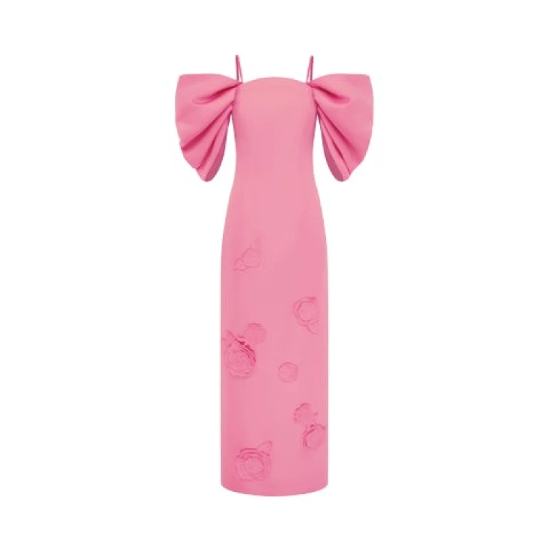 Leo Lin Pink Dresses Premium appliqué maxi dress