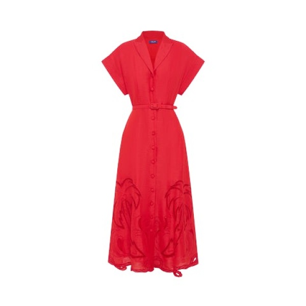 Leo Lin Multicolour Dresses Premium appliqué midi dress