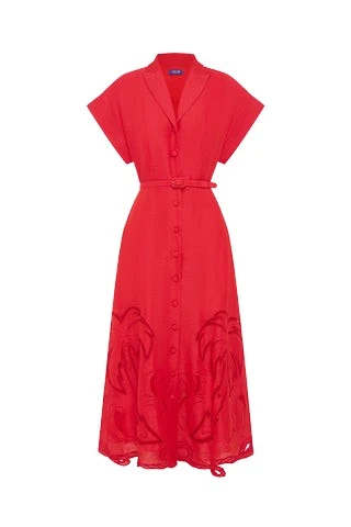 Leo-Lin-Aubrey78152_nobg Leo Lin Multicolour Dresses Premium appliqué midi dress