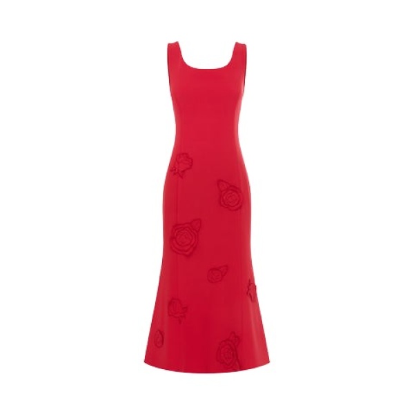 Leo Lin Multicolour Dresses Premium appliqué midi dress