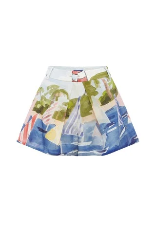 Leo-Lin-Josie90607_nobg Leo Lin Multicolour Shorts Sailing ships scatter across a soft canvas