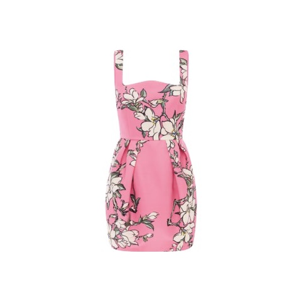 Leo Lin Pink Dresses Soft pink and ivory magnolias scattered across a gentle base. Light
