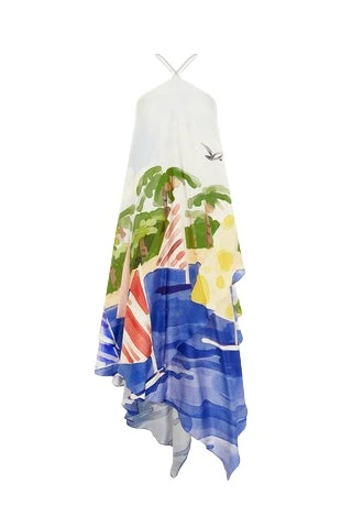 Leo-Lin-Sally35579_nobg Leo Lin Multicolour Dresses Sailing ships scatter across a soft canvas