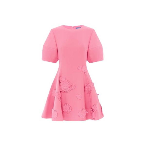 Leo Lin Pink Dresses Premium appliqué mini dress