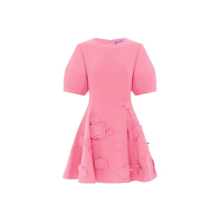 Leo Lin Pink Dresses Premium appliqué mini dress