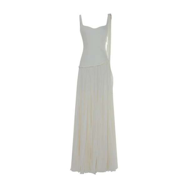 Marmar Halim Ana - Fitted Crepe Gown With Chiffon Cut-Outs And Heart Neckline Gowns