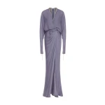 Marmar Halim Camila - Draped Satin Gown With Structured Collar Gowns Marmar Halim Camila - Draped Satin Gown With Structured Collar Gowns