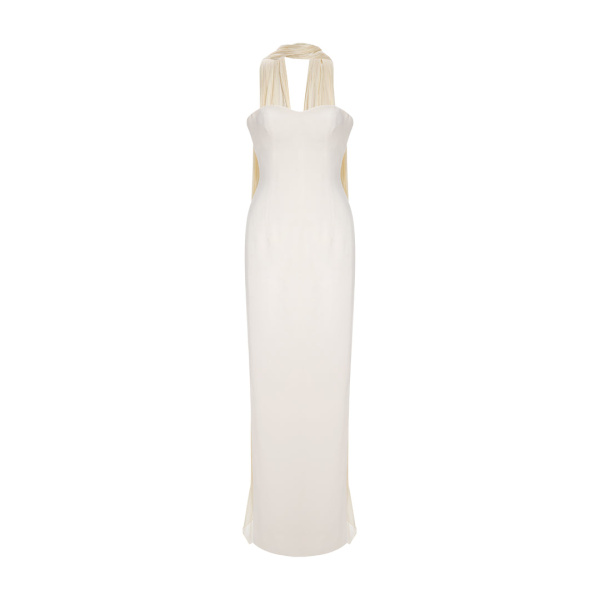 Marmar Halim Chiffon Scarf Crepe Maxi Dress Dresses