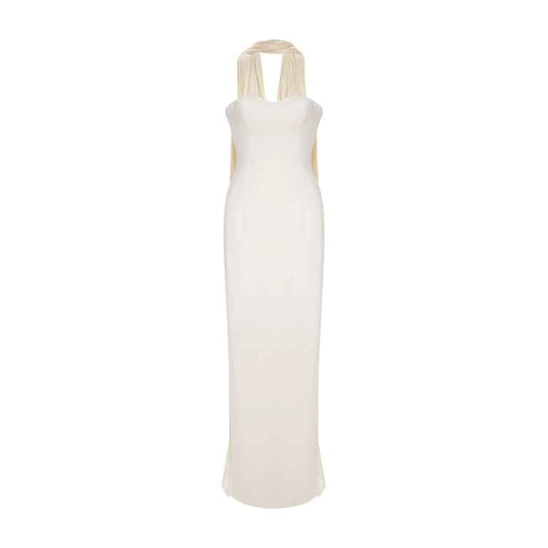 Marmar Halim Chiffon Scarf Crepe Maxi Dress Dresses