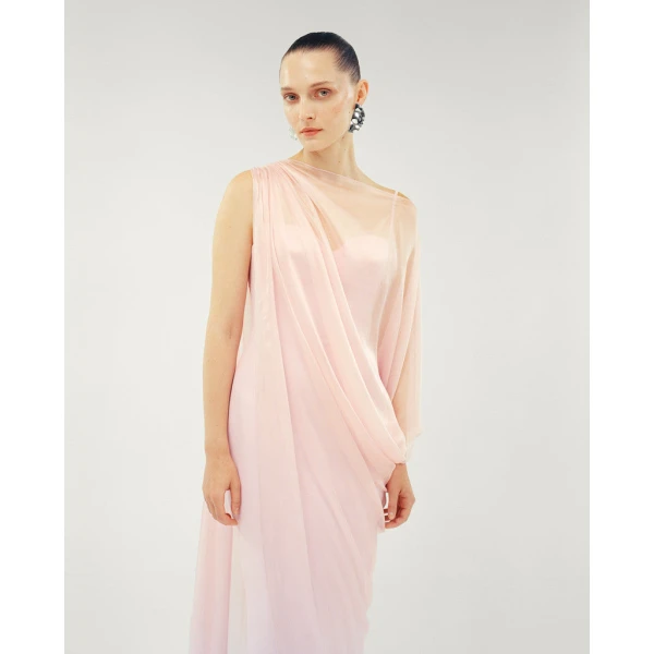Marmar Halim Crepe Dress With Detailed Bust Dresses