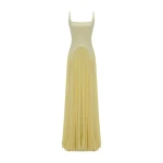 Marmar Halim Crepe Hand Pleated Chiffon Georgette A-Line Dress Dresses