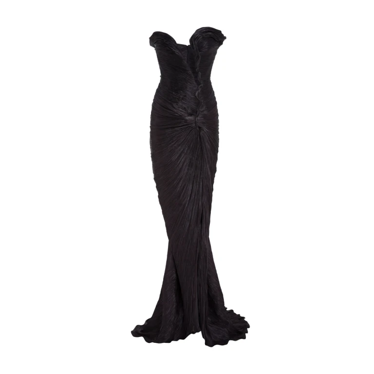 Marmar Halim Cutout Silk Slit Gown Gowns