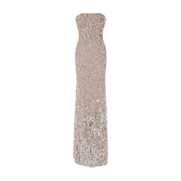 Marmar Halim Dailin - Strapless Embroidered Gown With Dégradé Effect Gowns