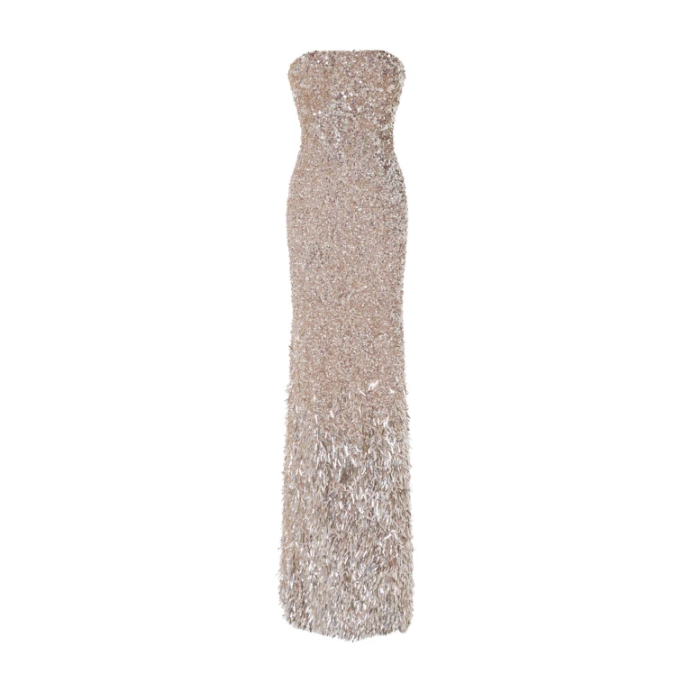 Marmar Halim Dailin - Strapless Embroidered Gown With Dégradé Effect Gowns