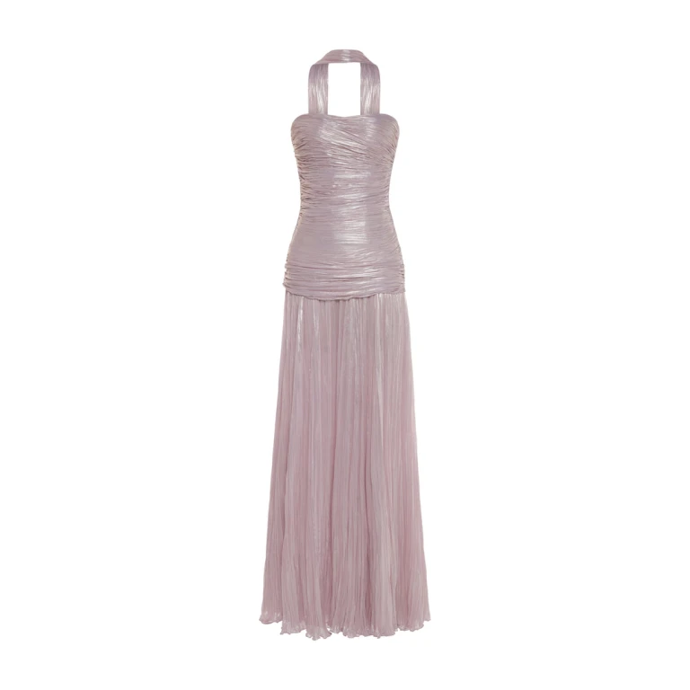 Marmar Halim Dayana - Strapless Pleated Silk Gown With Corset And A-Line Skirt Gowns