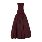 Marmar Halim Draped Taffeta With Ball Skirt Gown Gowns