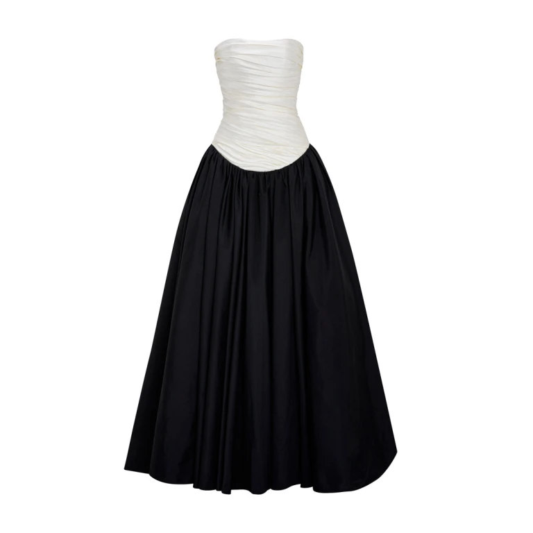 Marmar Halim Dropped Waist Mikado-Taffeta Gown Gowns